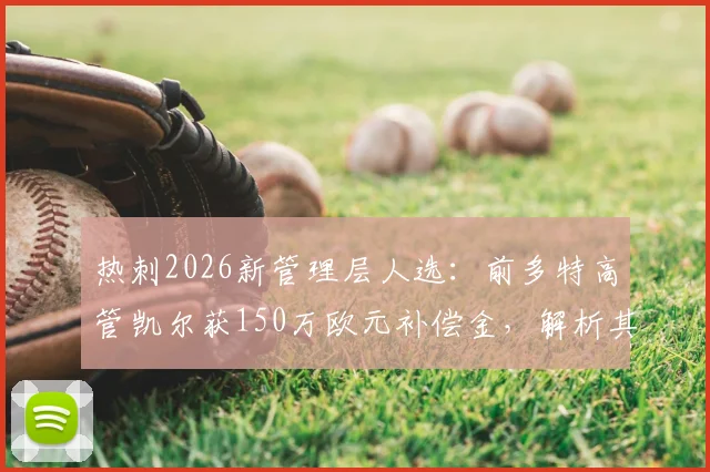 热刺2026新管理层人选:前多特高管凯尔获150万欧元补偿金,解析其加盟前景
